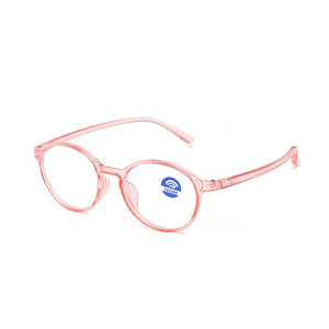 Elbru Ultra Light TR90 Eye Glasses Frame for Women Men Anti Blue Light Ray Spectacles Frames Retro Round Clear Lens Eyeglasses