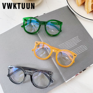 VWKTUUN Glasses Frame Round Computer Eyeglasses Arrow Rivet Eye glasses Frames For Men Women Candy Color Optical Glasses Frame