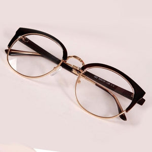 Vintage Fashion women eyeglasses myopia retro optical glasses frame brand design plain eye glasses oculos de grau femininos new