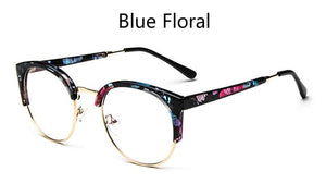 Transparent Spectacle Frame For Men Women Glasses Anti-fatigue Cat Eye High Quality Computer eyeglasses men Retro Optical Lens