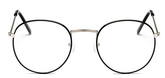 2020 New Designer Woman Glasses Optical Frames Metal Round Glasses Frame Clear lens Eyeware Black Silver Gold Eye Glass