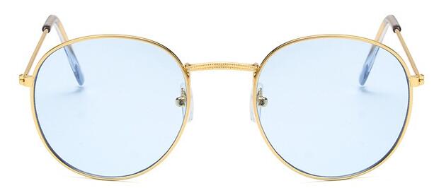 2020 New Designer Woman Glasses Optical Frames Metal Round Glasses Frame Clear lens Eyeware Black Silver Gold Eye Glass