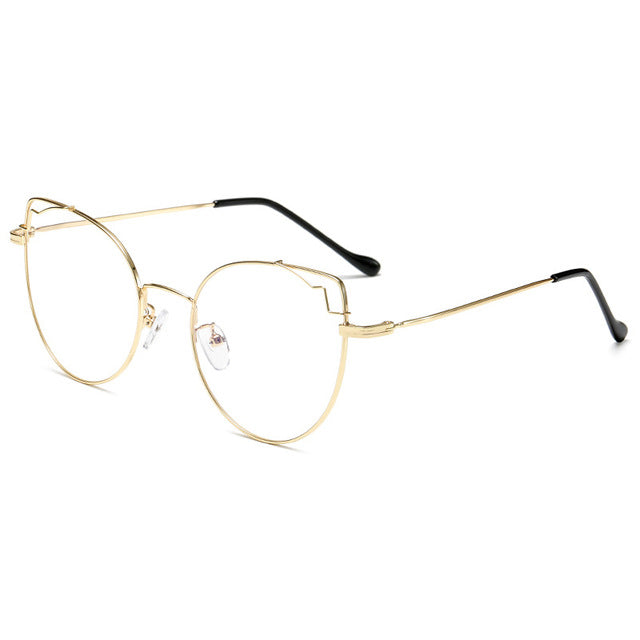 NYWOOH Anti Blue Light Cat Eye Glasses Frames Women Vintage Oversized Transparent Eyeglasses Frame Female Optical Spectacles
